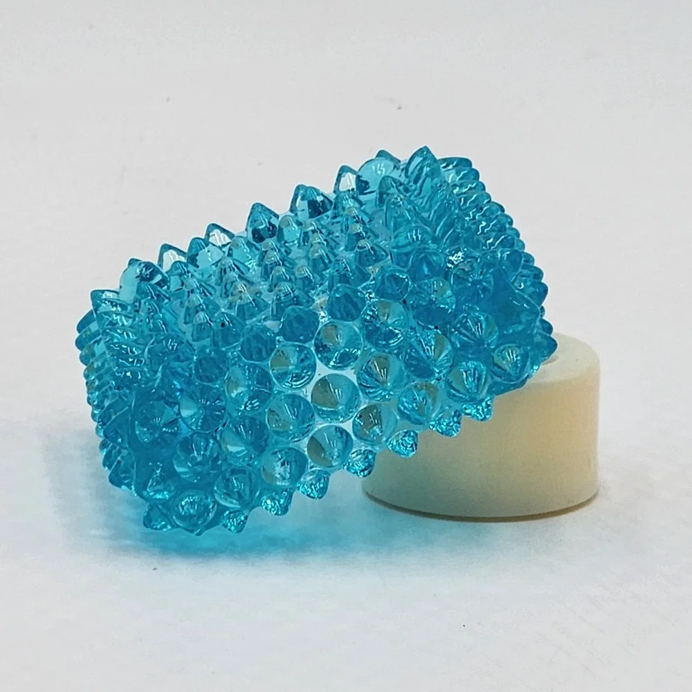 Vintage Fenton Blue Hobnail Glass Square Votive Candle Holder Teal Small 2.75
